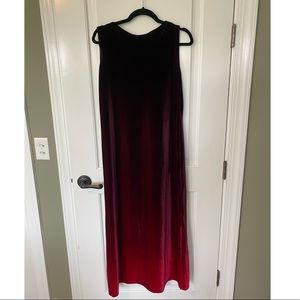 Vintage Ombré velvet maxi dress